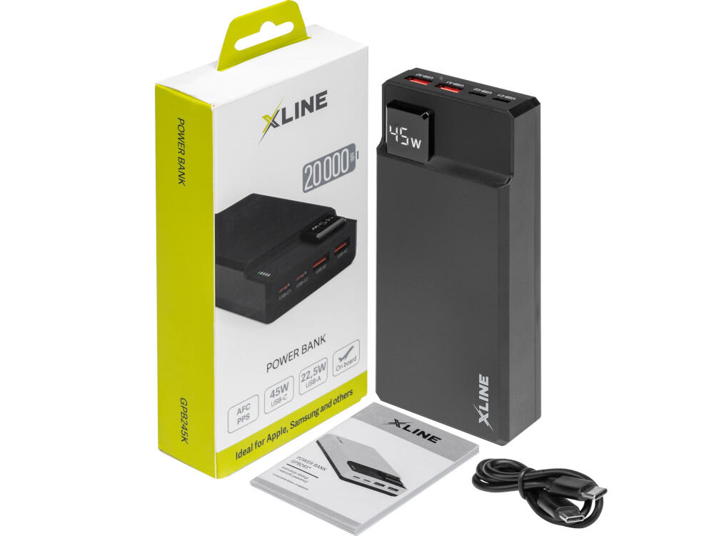 Powerbank XLINE GPB245K 20000 mAh Biały elementy zestaw