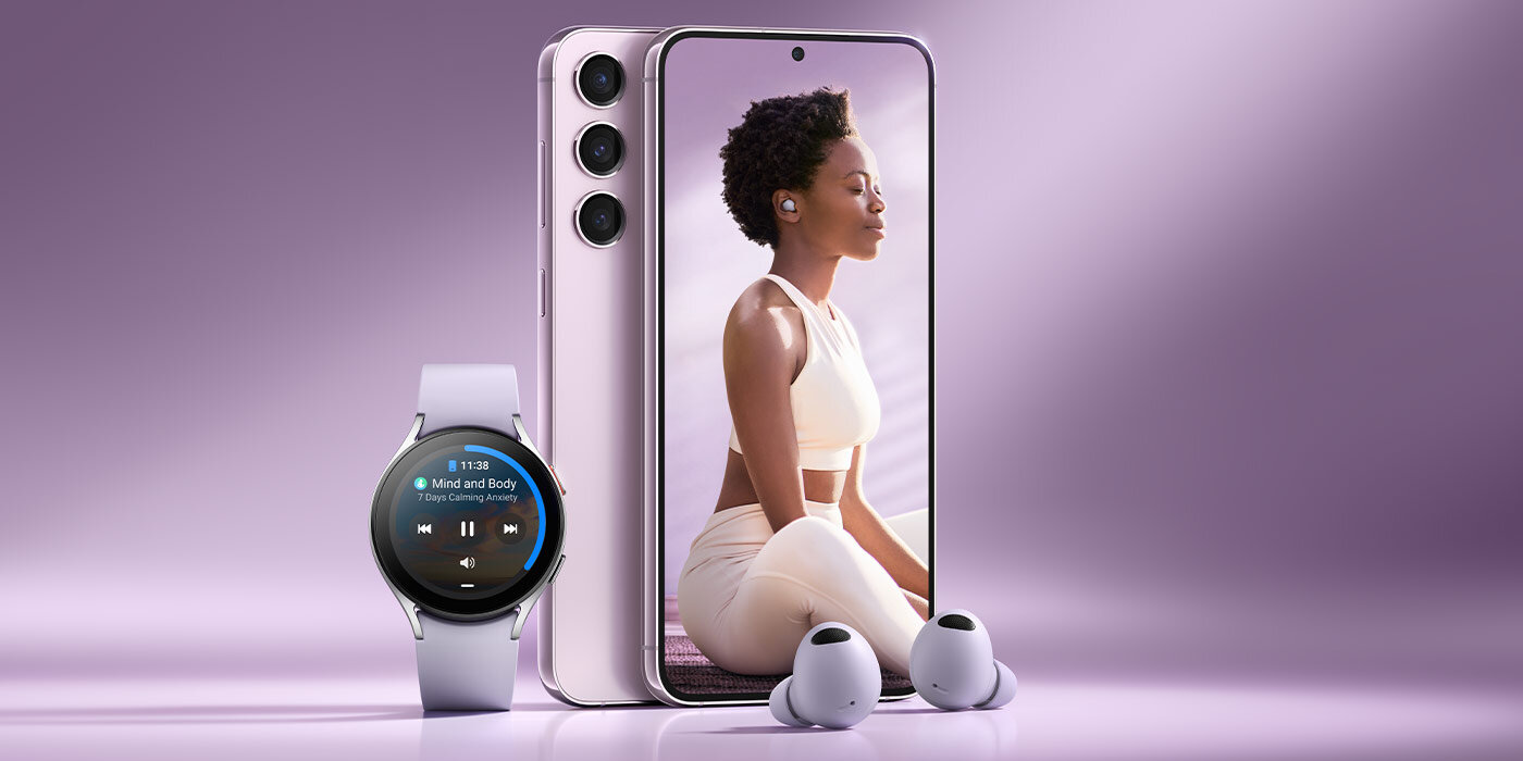 Smartwatch, smartfon i słuchawki douszne z serii Galaxy – wszystkie urządzenia współpracują ze sobą, by korzystało się z nich wygodniej Smartwatch, smartfon i słuchawki douszne z serii Galaxy – wszystkie urządzenia współpracują ze sobą, by korzystało się z nich wygodniej