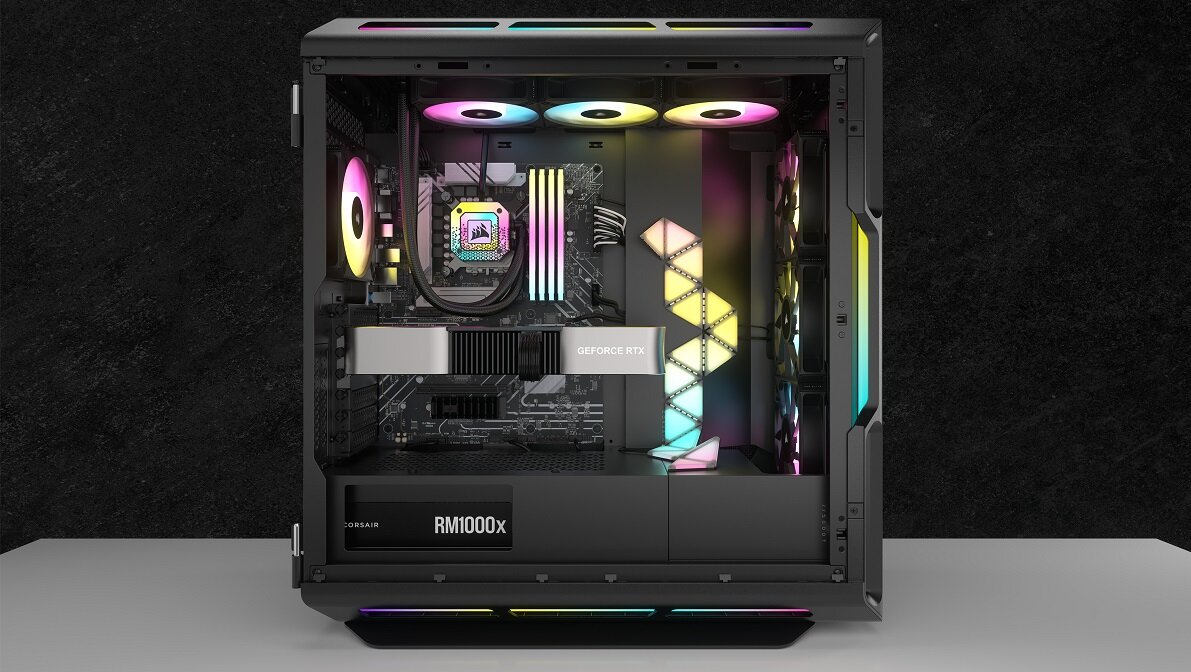 Chłodzenie wodne CORSAIR iCUE H150i Elite Capellix XT Automatyczna regulacja prędkości wentylatorów Tryb Zero RPM Zamknięty układ chłodzenia Kontroler RGB