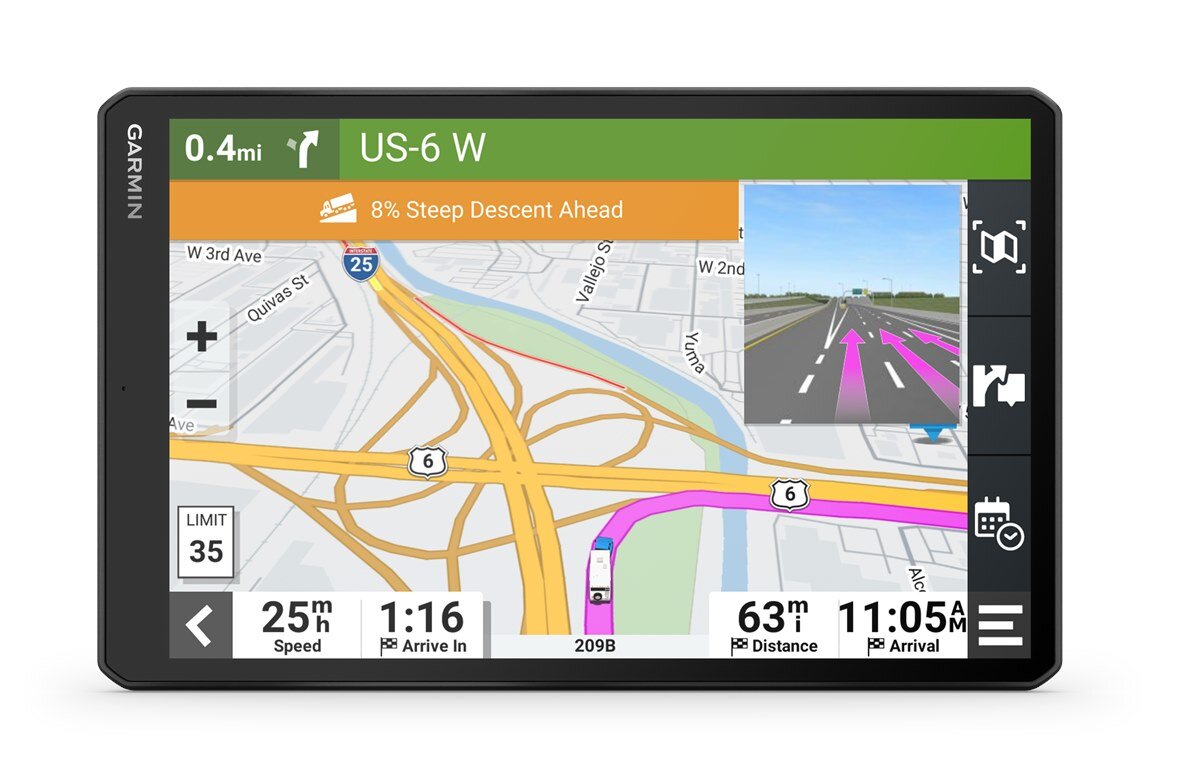 Ostrzeżenia nawigacji Garmin Camper 1095 EU MT-D