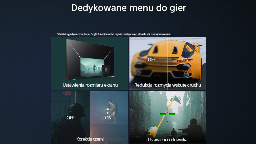 Telewizor SONY A80L - menu