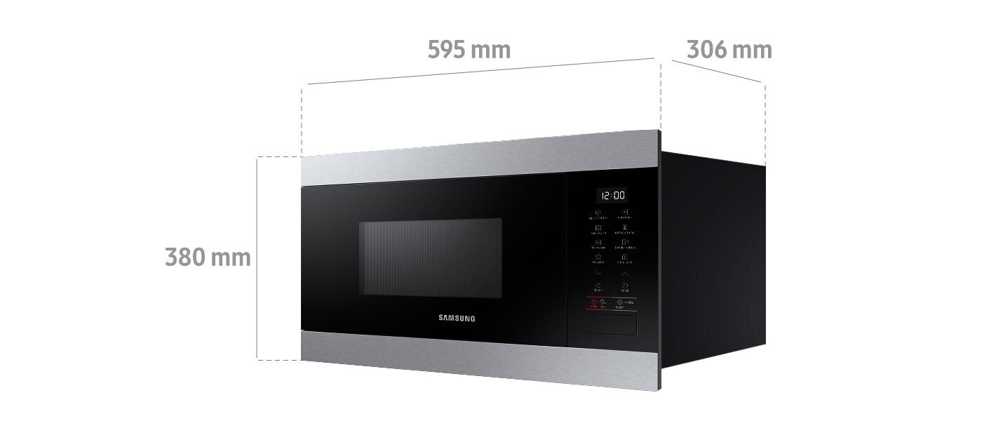 Kuchenka mikrofalowa Samsung MS22M8254AT to model do zabudowy – na zdjęciu sprawdzisz jakie ma wymiary Kuchenka mikrofalowa Samsung MS22M8254AT to model do zabudowy – na zdjęciu sprawdzisz jakie ma wymiary