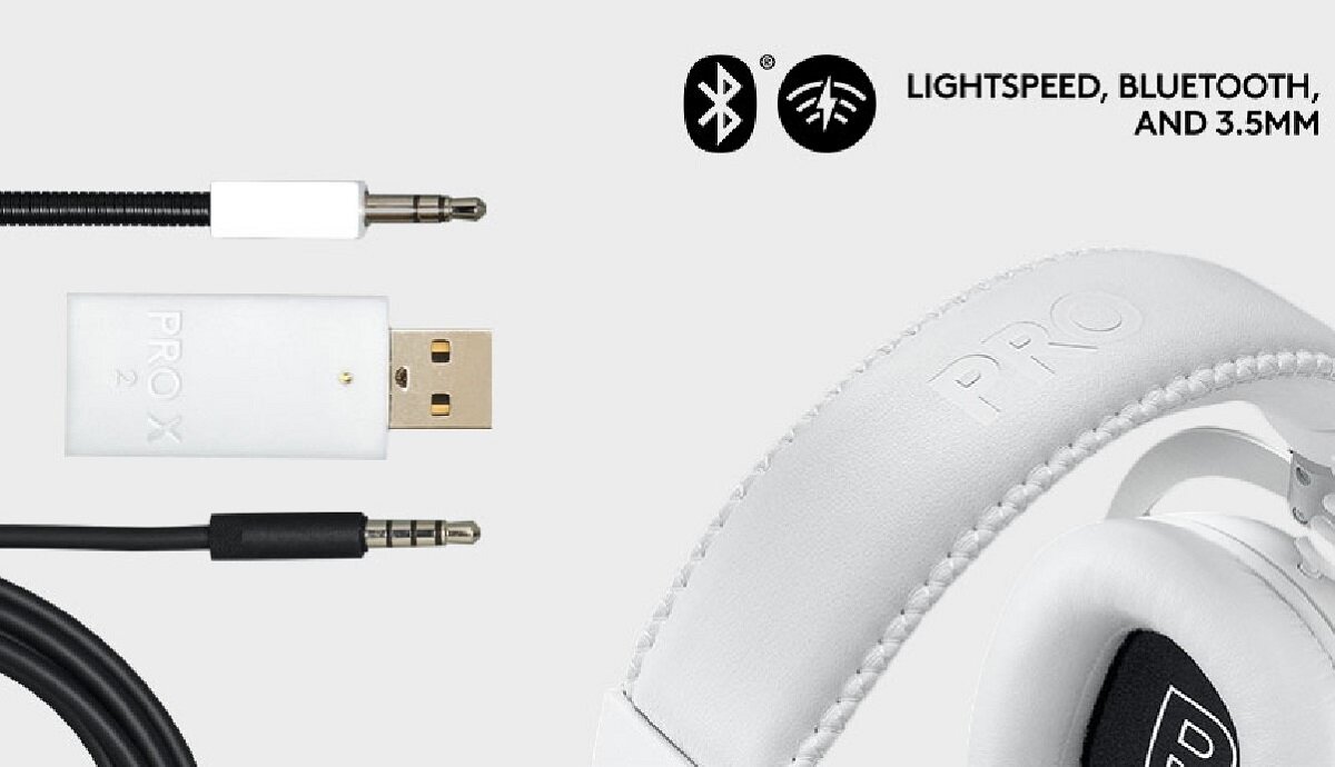 Słuchawki LOGITECH G Pro X Lightspeed KONSTRUKCJA PRO PRZETWORNIKI GRAFENOWE ŁĄCZNOŚć BEZPRZEWODOWA WYGODNA KONSTRUKCJA WIELE OPCJI PODŁĄCZENIA WYRAŹNA KOMUNIKACJA