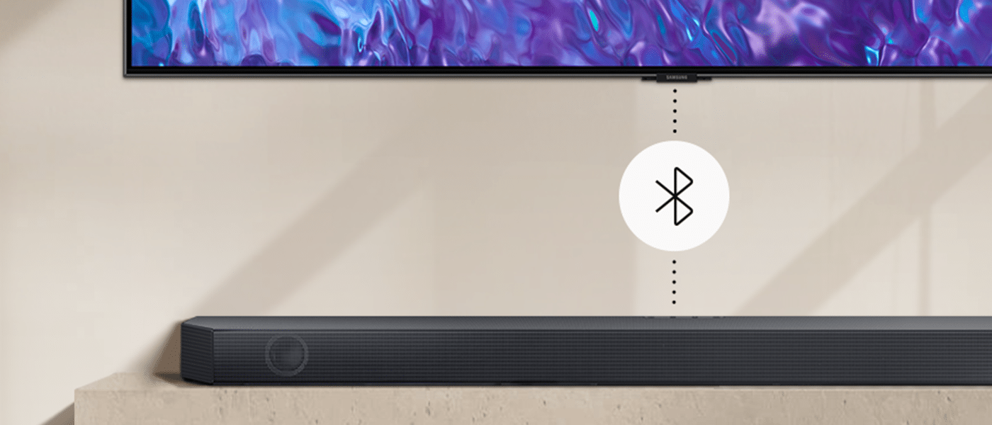 Bezprzewodowo połącz soundbar Samsung HW-Q600C z telewizorem Samsung Bezprzewodowo połącz soundbar Samsung HW-Q600C z telewizorem Samsung