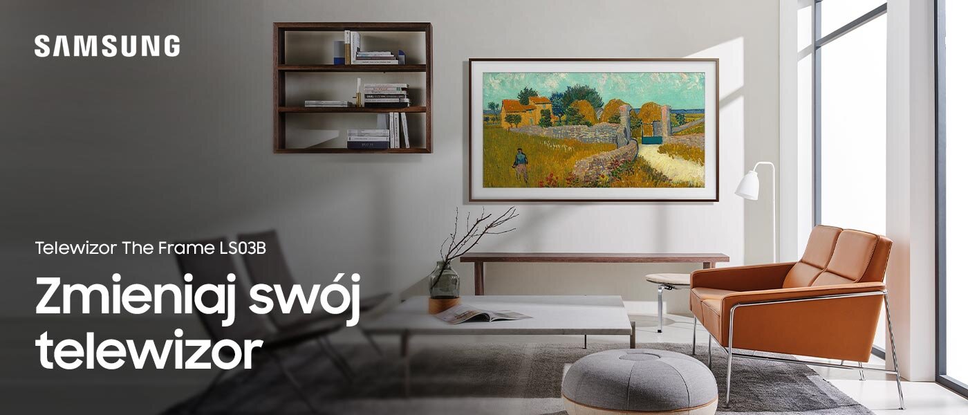 Telewizor The Frame LS03B wyglądający niczym obraz dostępny w Media Expert Telewizor The Frame LS03B wyglądający niczym obraz dostępny w Media Expert