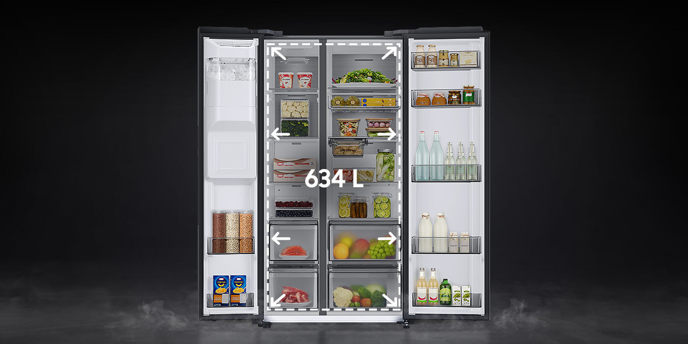 Cieńsze ścianki zyskane dzięki wydajnej izolacji pozwoliły stworzyć we wnętrzu więcej miejsca na żywność Cieńsze ścianki zyskane dzięki wydajnej izolacji pozwoliły stworzyć we wnętrzu więcej miejsca na żywność