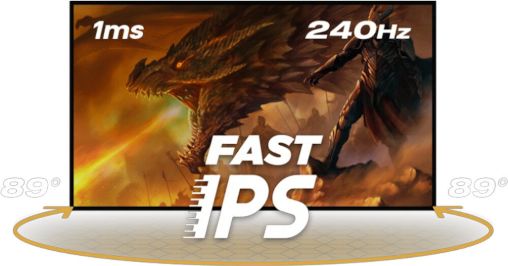 Monitor IIYAMA G-Master GB2790QSU-B5 Gold Phoenix 27 2560x1440px IPS 240Hz 1 ms obraz jakość przekątna rozdzielczość parametry czas reakcji odświeżanie