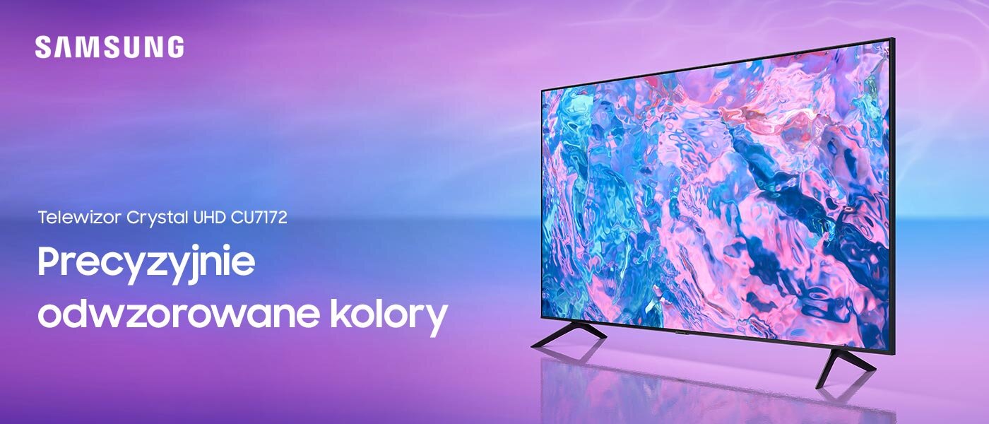 Telewizor Samsung Crystal UHD CU7172, który precyzyjnie odwzorowuje kolory dostępny w Media Expert Telewizor Samsung Crystal UHD CU7172, który precyzyjnie odwzorowuje kolory dostępny w Media Expert