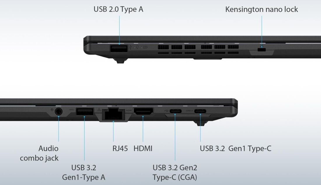 Laptop ASUS ExpertBook B1 B1502CBA - USB Type-A, USB Type-C i wyjście HDMI