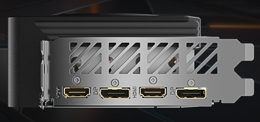 Karta graficzna GIGABYTE Radeon RX 7700 XT Gaming OC 12GB złącza podłączenie interfejs szyna danych