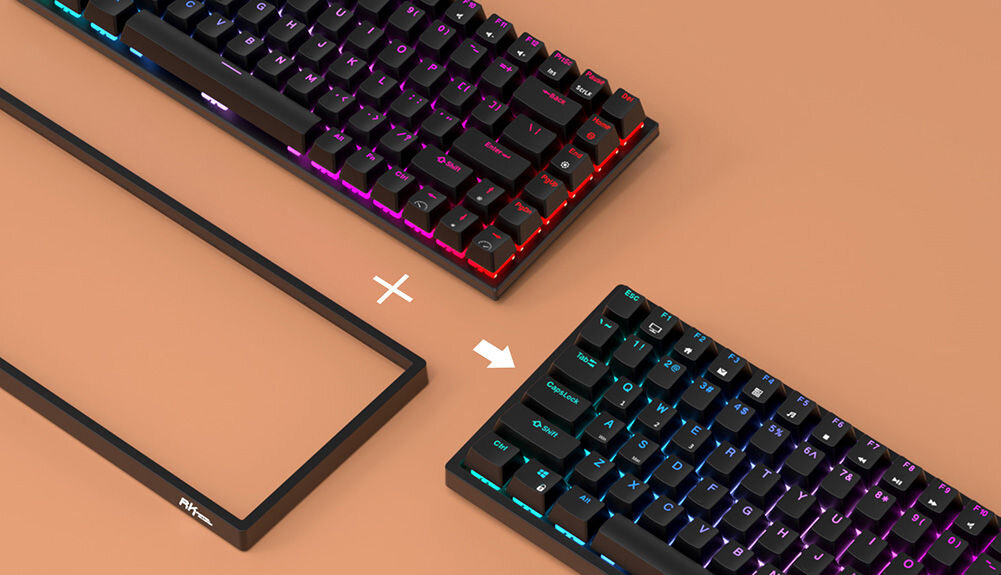 Klawiatura ROYAL KLUDGE RK84 Black Red Switch kompatybilność z Windows iOS Android Linux