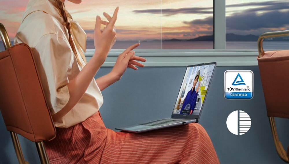 NOTEBOOK HUAWEI MATEBOOK D14 53013XFF ekran wydajność grafika karta procesor taktowanie pojemność bateria ładowanie pamięć ram rom wyświetlacz rozdzielczość kamerka system klawiatura porty