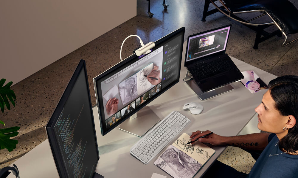 Kamera internetowa LOGITECH MX Brio Grafitowy show mode notatki