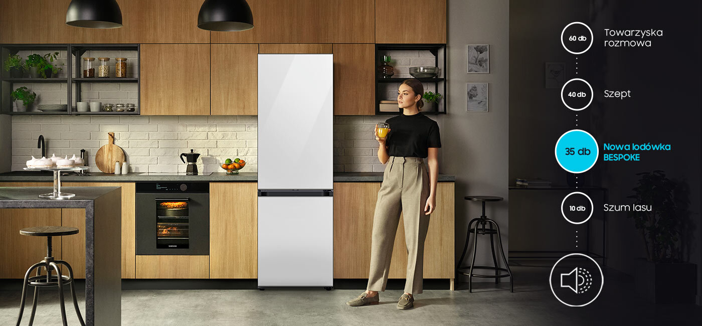 Ciesz się jedną z najcichszych lodówek na rynku Ciesz się jedną z najcichszych lodówek na rynku