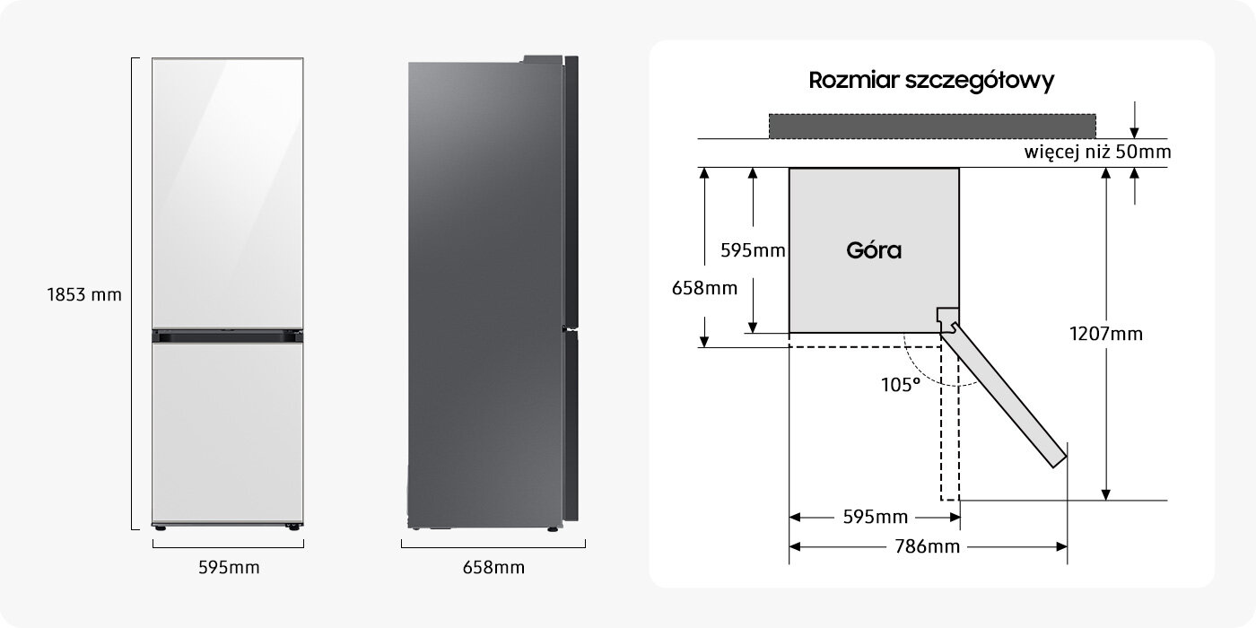 Sprawdź wymiary urządzenia Sprawdź wymiary urządzenia