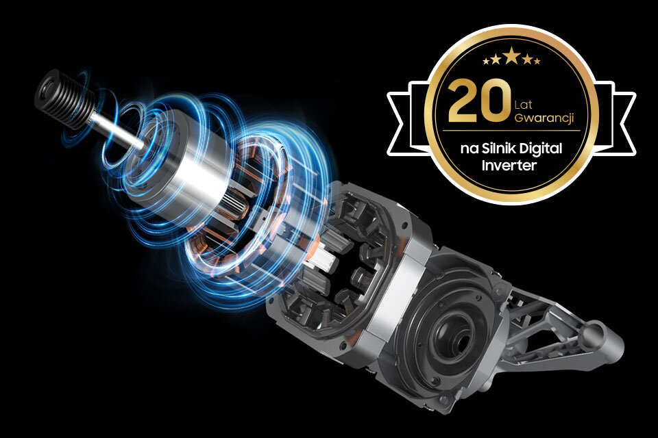 Silnik Digital Inverter za swą niezawodność otrzymał 20-letnią gwarancję Silnik Digital Inverter za swą niezawodność otrzymał 20-letnią gwarancję