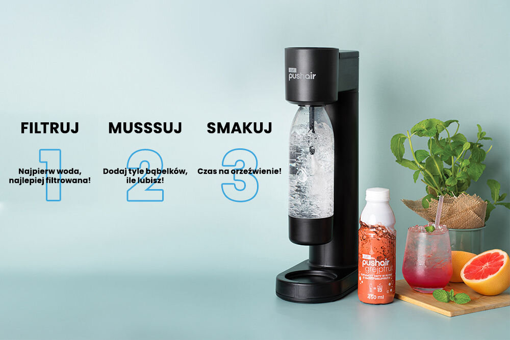 Syrop DAFI Pushair Grejpfrut 450 ml gazowanie instrukcja