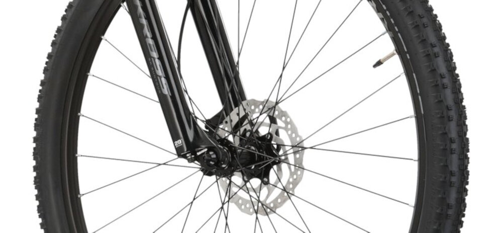 Rower górski MTB KROSS Level 3.0 M17 29 cali męski Szary uniwersalne zastosowanie do jazdy w miescie poza miastem w lesie na latwym i trudnym gorskim szlaku w niezbyt grzaskim blocie nie za glebokim piachu aluminiowe obrecze zachowanie regularnego ksztaltu kol stabilne trzymanie opony gwarancja bezpiecznej komfortowej jazdy