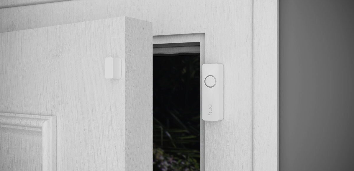 Czujnik otwarcia drzwi i okien PHILIPS HUE Secure ramy drzwi okna śrub taśmy samoprzylepnej magnesu czujnika aplikacji Hue