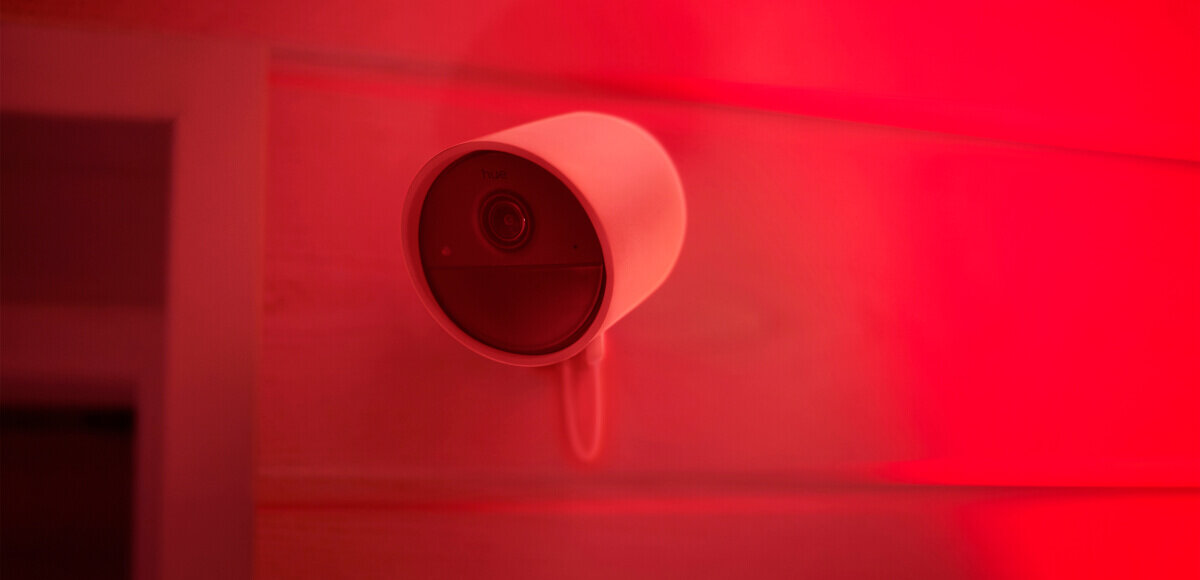 Czujnik otwarcia drzwi i okien PHILIPS HUE Secure alarm świetlny, dźwiękowy funkcji rozmowy dwukierunkowej odstraszyć intruza czasie rzeczywistym