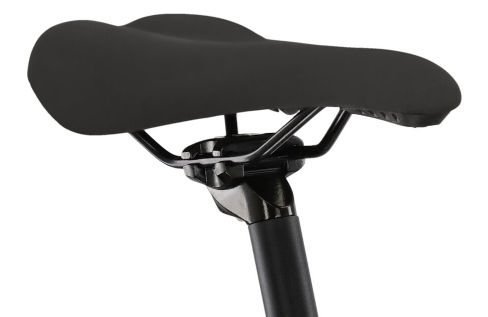Rower górski MTB KROSS Lea 1.1 D17 26 cali damski Biało-niebieski piankowe siodelko ergonomiczna forma minimalizuje nacisk na punkty kontakt z cialem rowerzysty odpowiednie podparcie dla kosci siedzacych