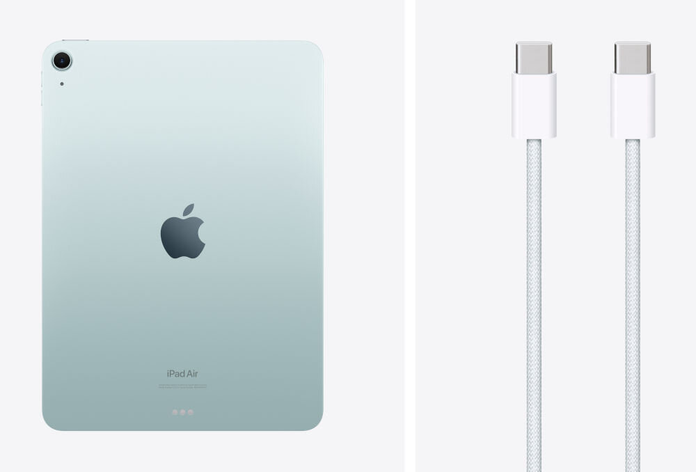 Tablet APPLE iPad Air 11 6 gen. 2024 1 TB Wi-Fi Niebieski przewód zasilający USB‑C/USB-C instrukcja obsługi karta gwarancyjna