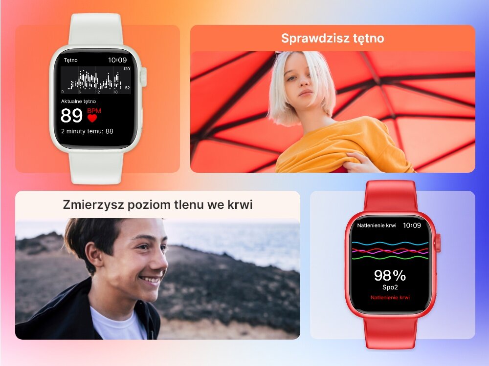 Smartwatch FOREVER IGO 3 JW-500 zdrowie tetno poziom tlen krew cisnienie
