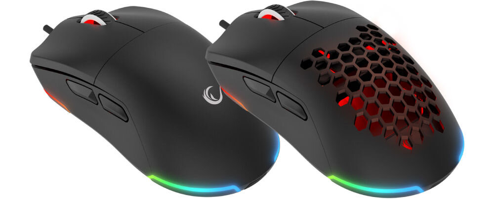 Mysz RAMPAGE Blink Czarny podświetlenie RGB efektywna atmosfera gamingowa możliwość dostosowania wielokolorowe światła atrakcyjny dodatek do rozgrywek codzienne użytkowanie