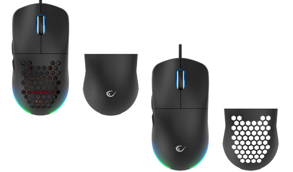 Mysz RAMPAGE Blink Czarny lekkość 85 g trwałość zwiększony komfort użytkowania bez obciążenia dłoni wytrzymałe materiały odporna na intensywne użytkowanie