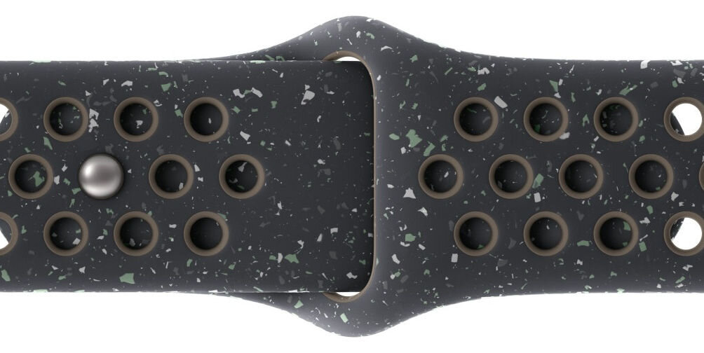 Pasek do Apple Watch Nike (38/40/41/42mm) S/M Nocne niebo wzór z losowo ułożonych kolorowych płatków wykonany z co najmniej 30% fluoroelastomeru z recyklingu