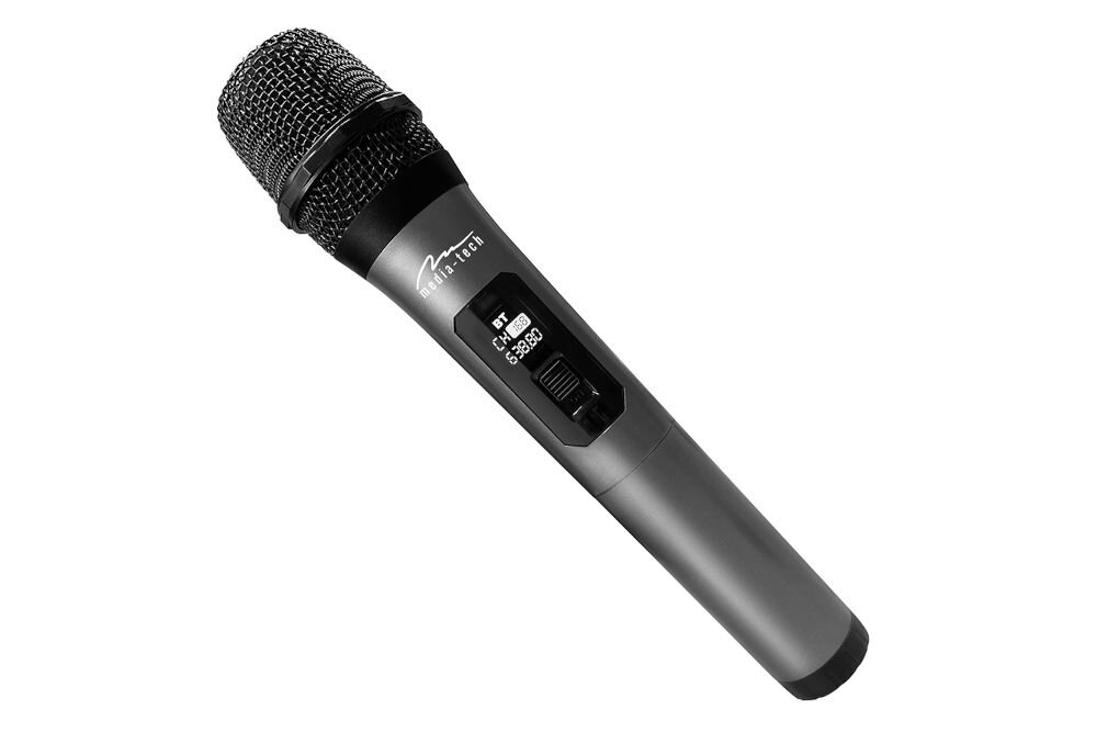 Mikrofon MEDIA-TECH MT398 - Wydajne i wygodne zasilanie, mikrofon po skosie