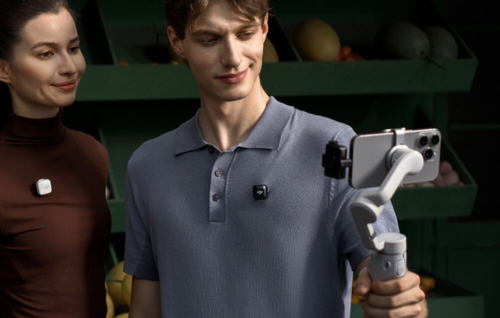 System bezprzewodowy DJI Mic Mini (2 TX + 1 RX + Etui ładujące) kompatybilność podłączenie synchronizacja OsmoAudio