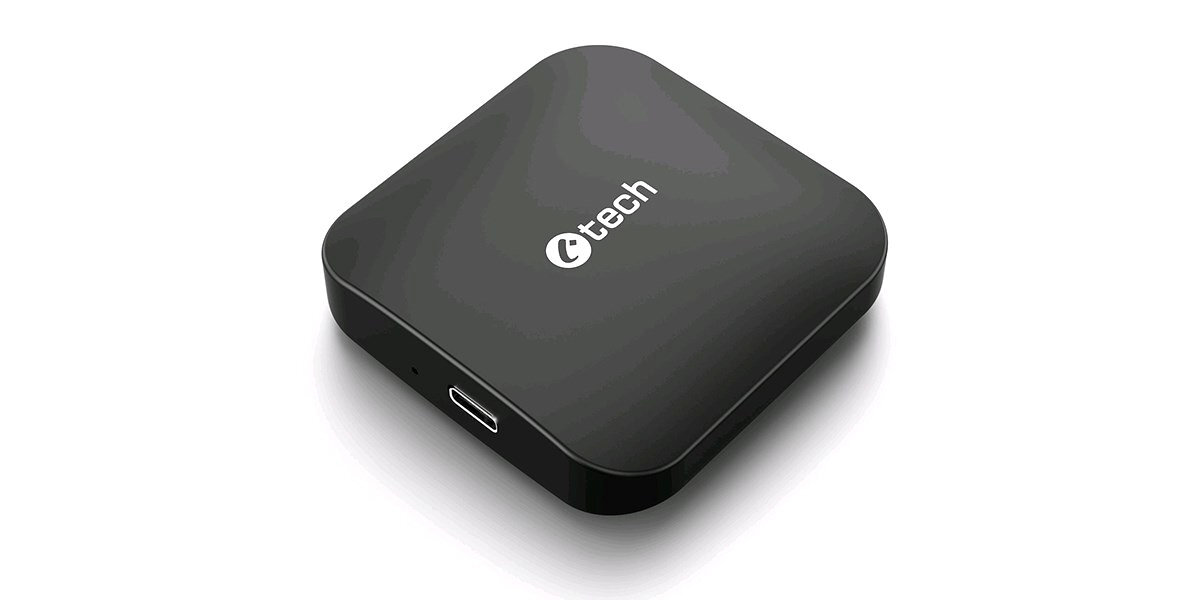 Adapter C-TECH WAC-21 63 x 63 x 15 mm minimalistyczny design naklejka na rzep