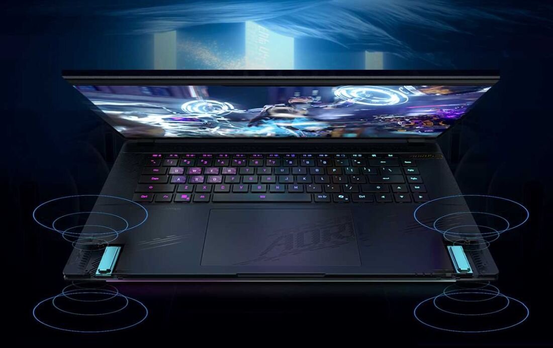 Laptop GIGABYTE Aorus Master 16 - Laptop GIGABYTE Aorus Master 16 z Dolby Vision i Dolby Atmos, zapewniający doskonałą jakość obrazu i dźwięku.