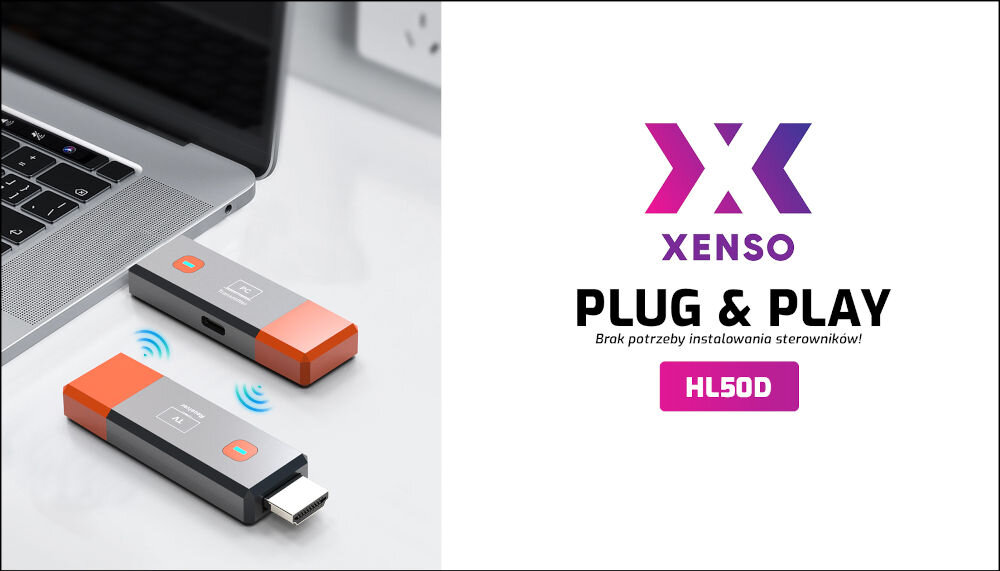 Transmiter HDMI XENSO HL50D - Plug & Play – łatwość obsługi, logo plug & Play
