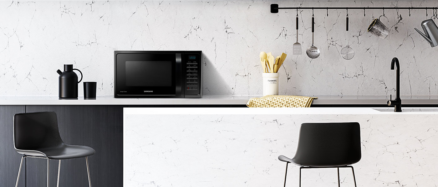 Elegancka kuchenka mikrofalowa pasująca do każdej kuchni Elegancka kuchenka mikrofalowa pasująca do każdej kuchni