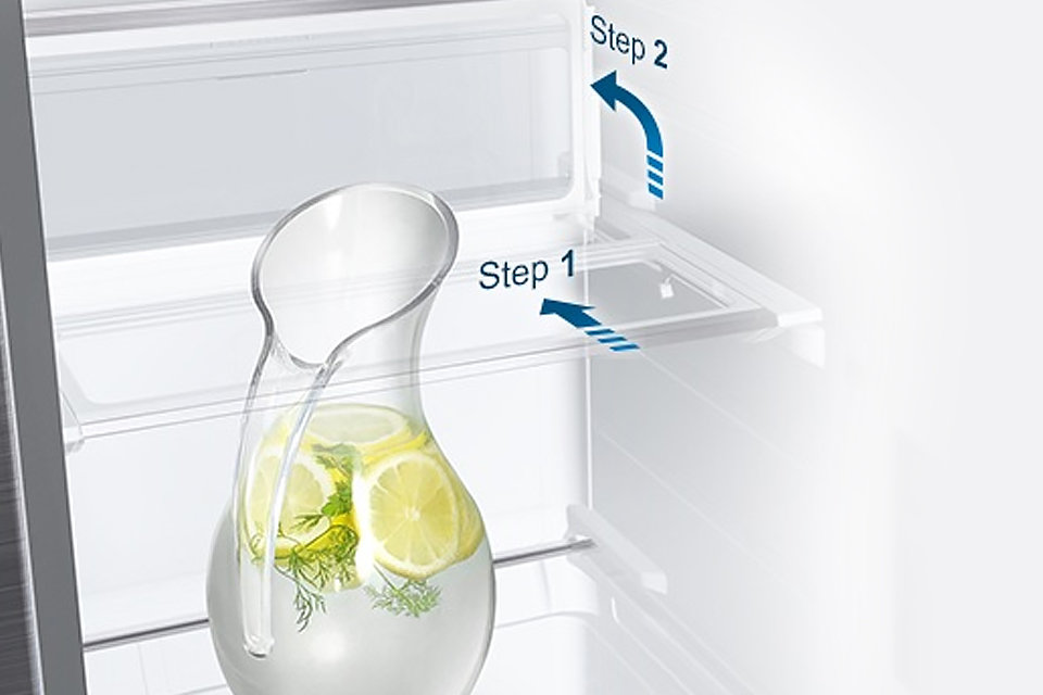 Samsung Wygodne rozwiązanie. Składana półka Samsung Wygodne rozwiązanie. Składana półka