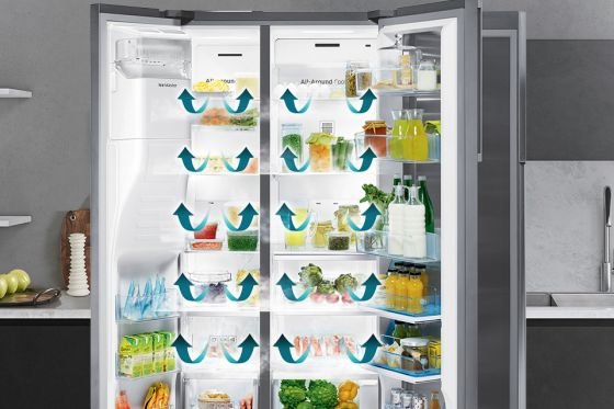 Samsung Chłodne powietrze w każdym zakamarku lodówki! All-Around Cooling Samsung Chłodne powietrze w każdym zakamarku lodówki! All-Around Cooling