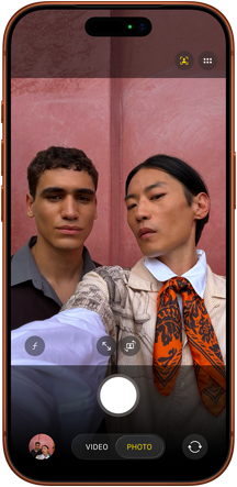 iPhone 17 Pro, przód obudowy, funkcja Centrum uwagi w zdjęciach