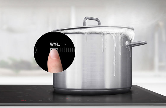 Indukcyjna płyta grzewcza - opcja szybkiego zatrzymywania Quick Stop