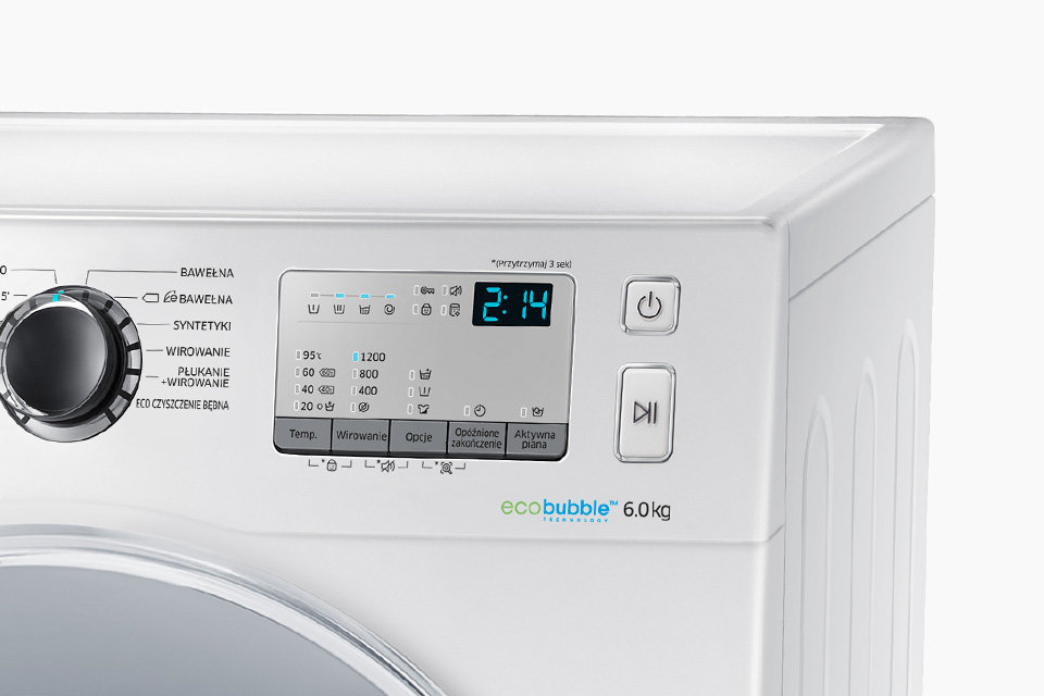 Samsung
11
programów
prania.
Intuicyjne
sterowanie
dla
Twojej
wygody Samsung
11
programów
prania.
Intuicyjne
sterowanie
dla
Twojej
wygody