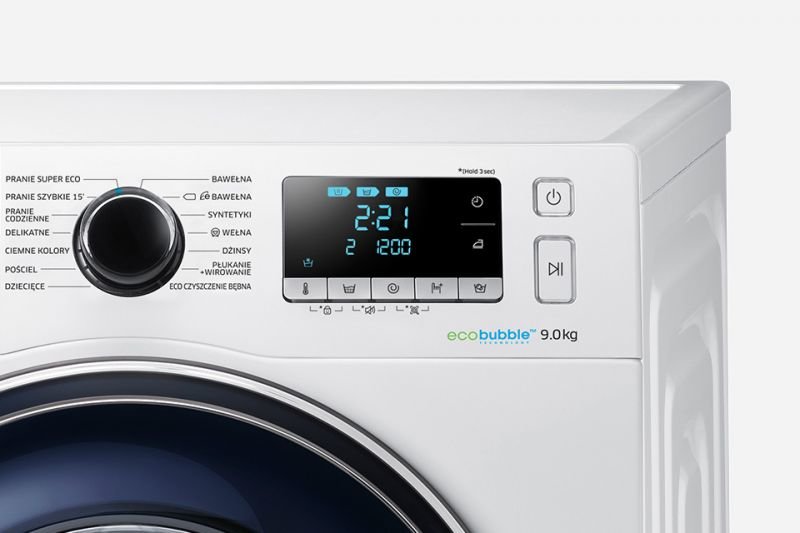 Samsung 12 programów prania. Intuicyjne sterowanie dla Twojej wygody Samsung 12 programów prania. Intuicyjne sterowanie dla Twojej wygody