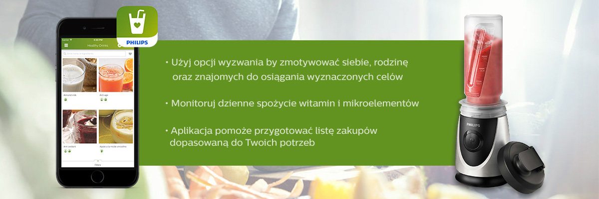 Philips Blender 254 Aplikacja 1200 Philips Blender 254 Aplikacja 1200