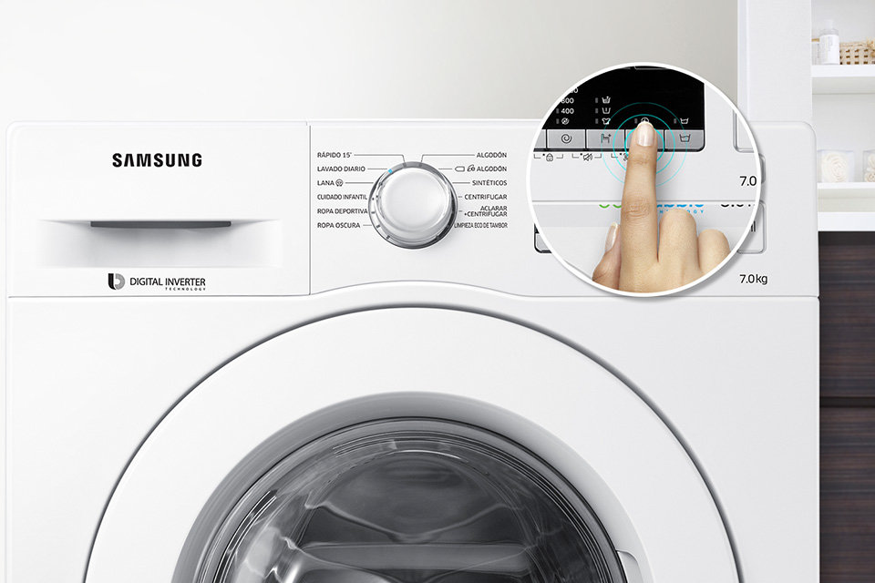 Samsung Wygodne rozwiązanie. Ustaw czas zakończenia prania Samsung Wygodne rozwiązanie. Ustaw czas zakończenia prania