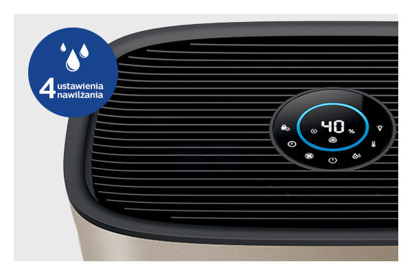 Philips 4 precyzyjne ustawienia nawilżania Philips 4 precyzyjne ustawienia nawilżania