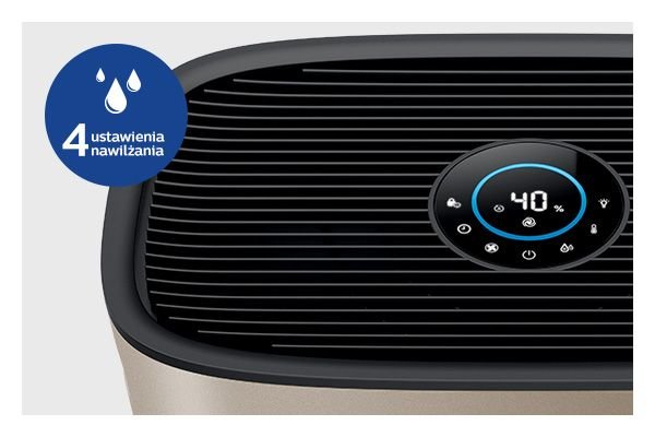 Philips 4 precyzyjne ustawienia nawilżania Philips 4 precyzyjne ustawienia nawilżania