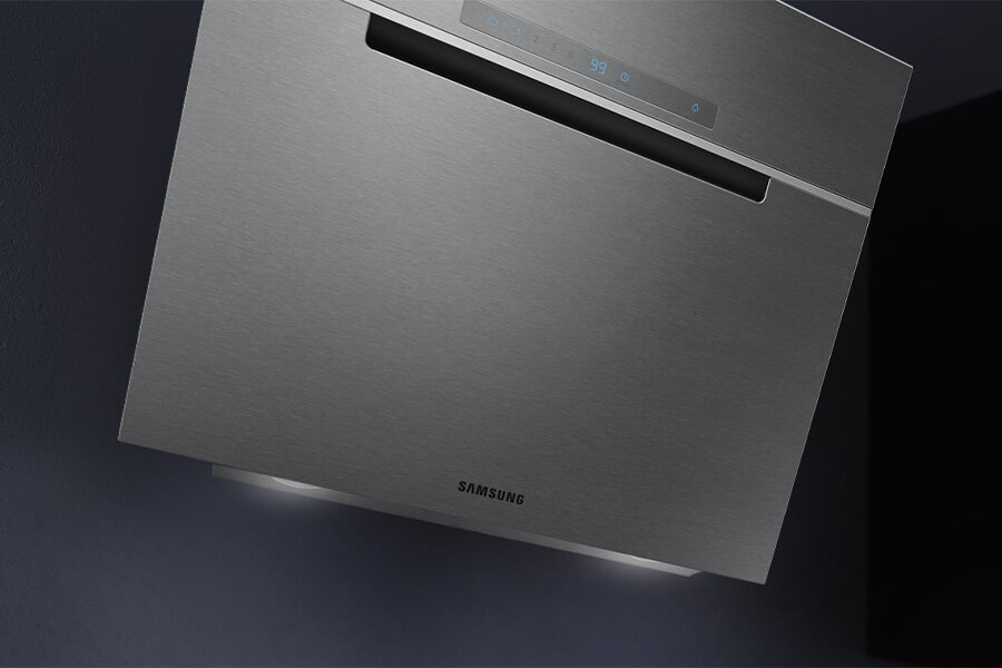 Okap Samsung NK24M7070VS - Media Expert: oświetlenie płyty kuchennej Okap skośny Samsung NK24M7070VS - Media Expert: oświetlenie płyty kuchennej