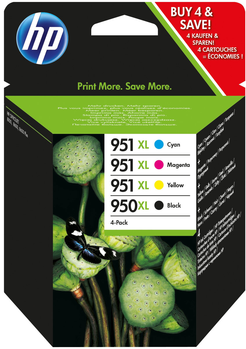 HP 950 XL / 951 XL Instant Ink Czarny, Błękitny, Purpurowy, Żółty C2P43AE  Tusz - niskie ceny i opinie w Media Expert