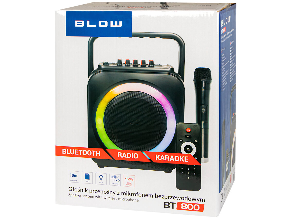 BLOW BT-800 Czarny Głośnik mobilny - niskie ceny i opinie w Media Expert