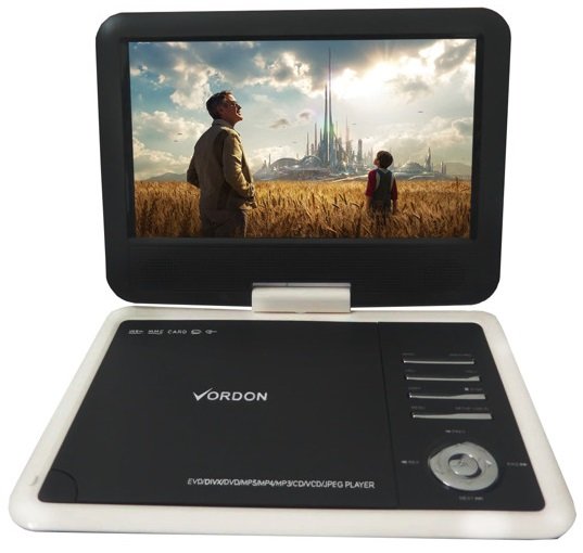 VORDON Portable 10.2c Biało-czarny Przenośny odtwarzacz DVD - niskie ceny i  opinie w Media Expert